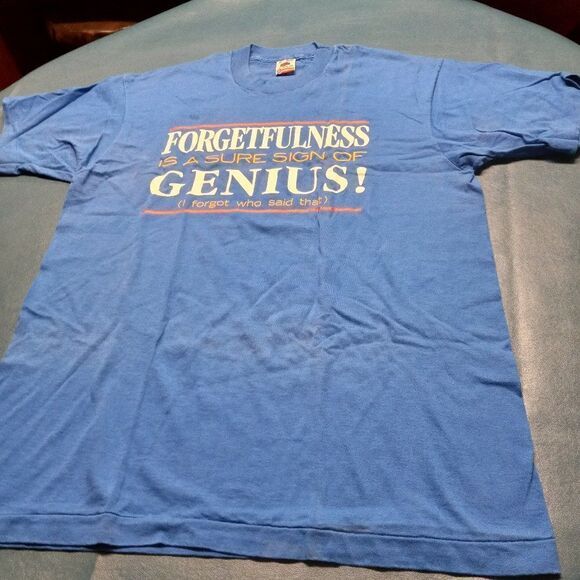 Vintage Forgetfulness... graphic Single Stitched T-shirt - Picture 1 of 8